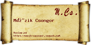 Mázik Csongor névjegykártya