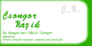 csongor mazik business card